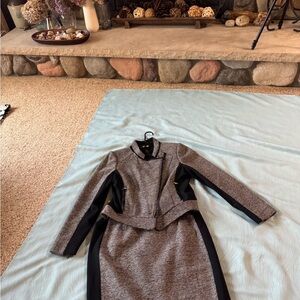 White House Black Market Black and Gray Blazer